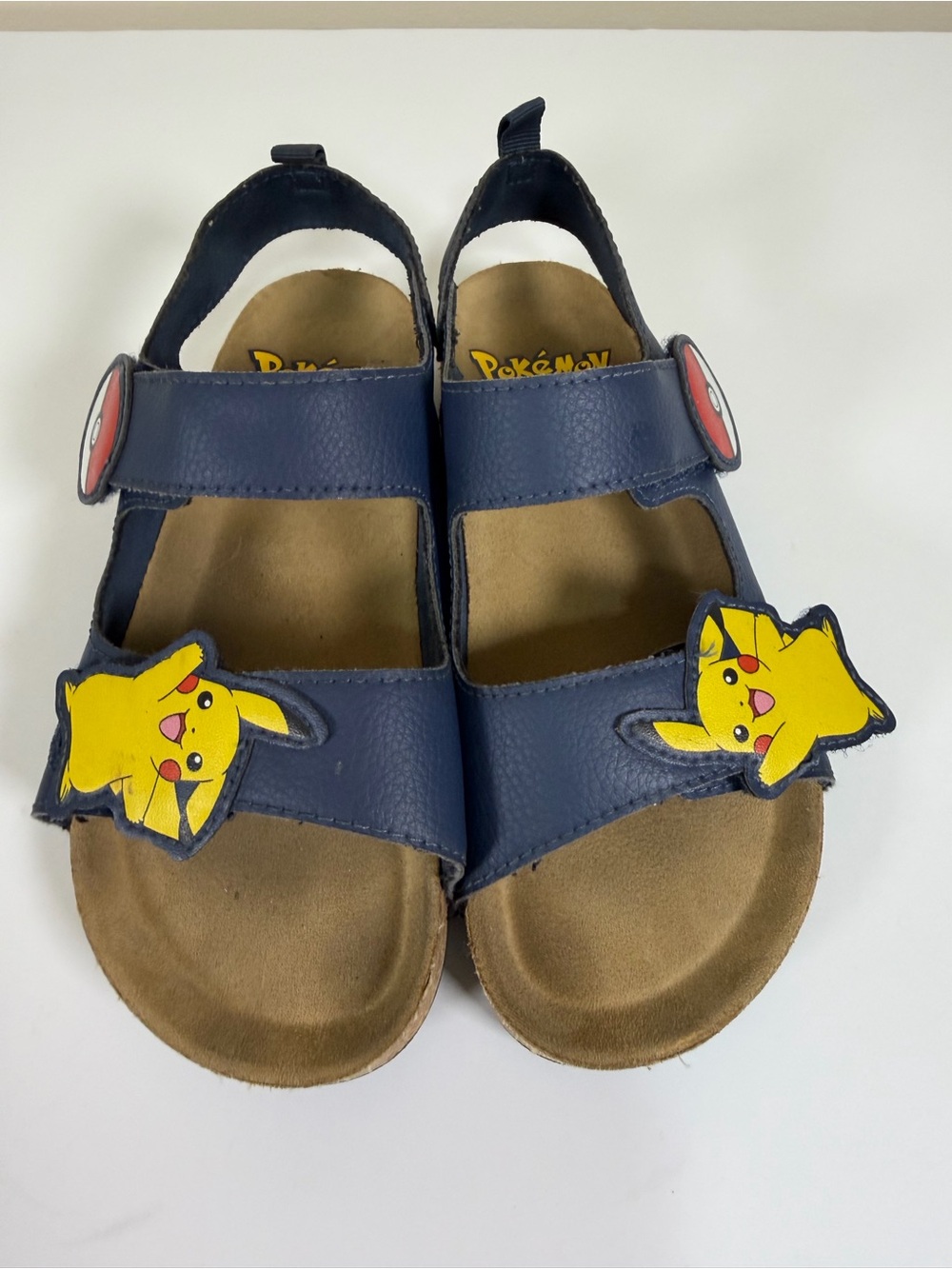 Kids' Pikachu Navy Leather Sandals